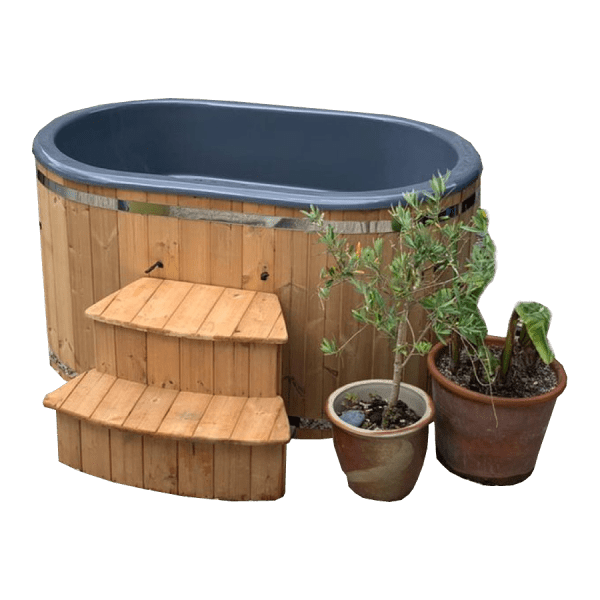 Wood-Fired 2 Person Oval Hot Tub