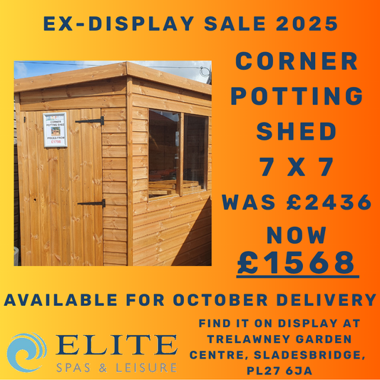 Corner Potting Shed 7x7 - Ex-Display
