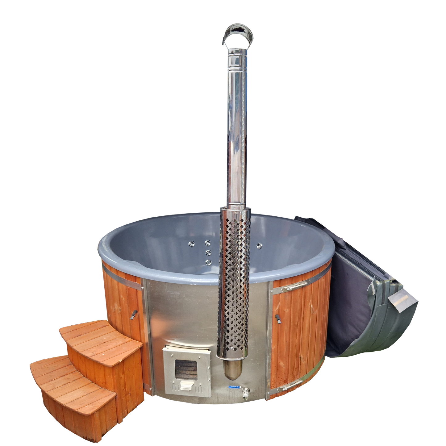 Wood-Fired Hot Tub with Electrics