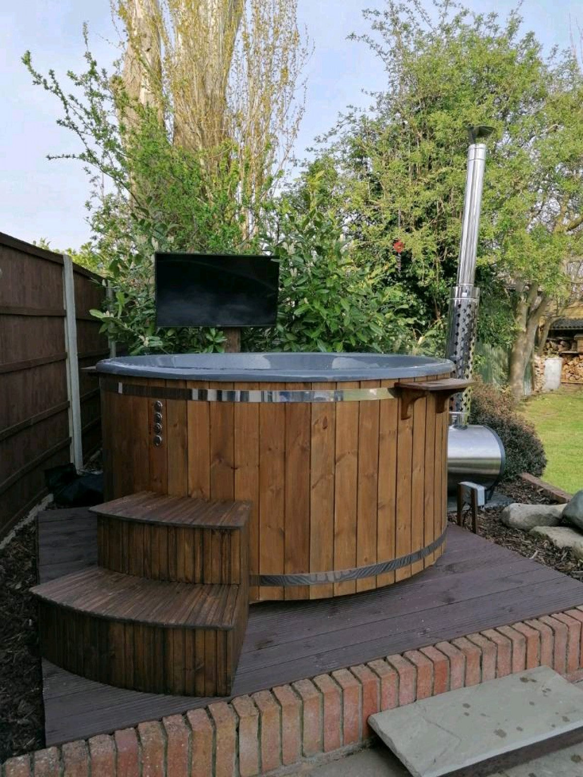 Wood-Fired Hot Tub with Electrics