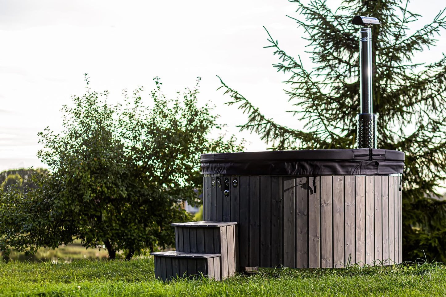 Wood-Fired Hot Tub with Electrics