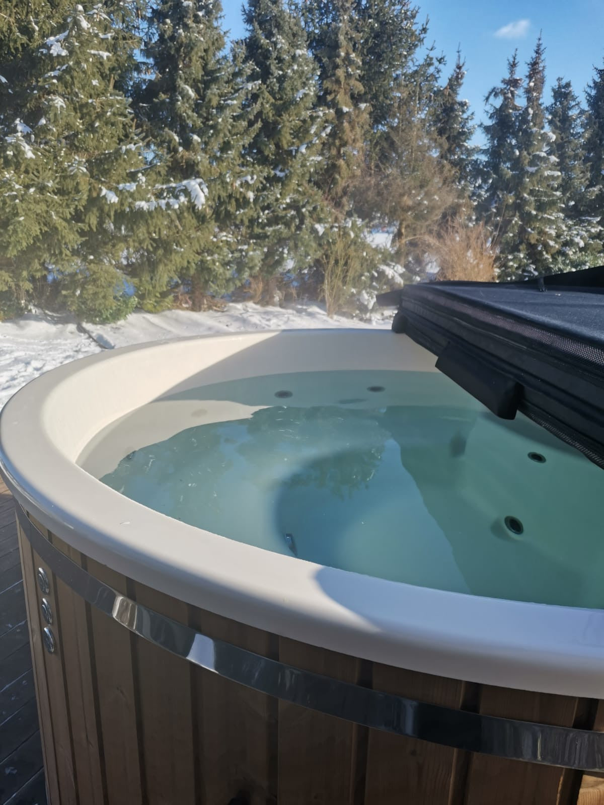 Wood-Fired Hot Tub with Electrics